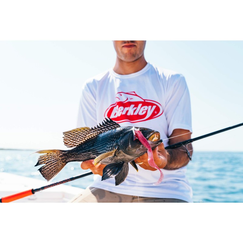 Berkley Gulp! Grub Soft Fishing Bait , Pink Shine, 4"