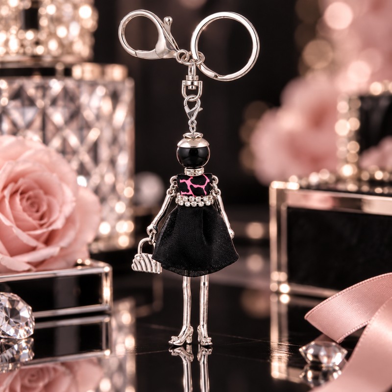 Handmade Tassel Fashionista Doll Keychain for Bags & Keys –