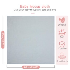 Chiowels Muslin Cloths Baby First Equipment, Pack of 5 Burp Cloths 100% Cotton (60 x 60 cm), Muslin Nappies for Newborns, Soft and Breathable, Baby Cloths for Boys and Girls, Muslin Cloths 003