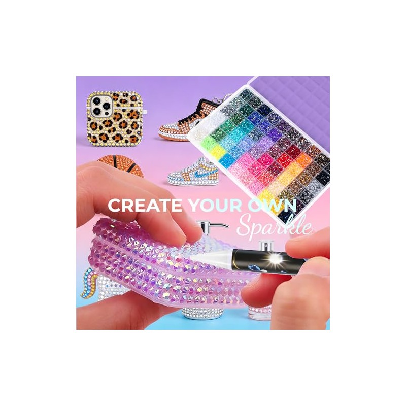 Ultimate Bedazzling Kit with 48000 Colorful Rhinestones