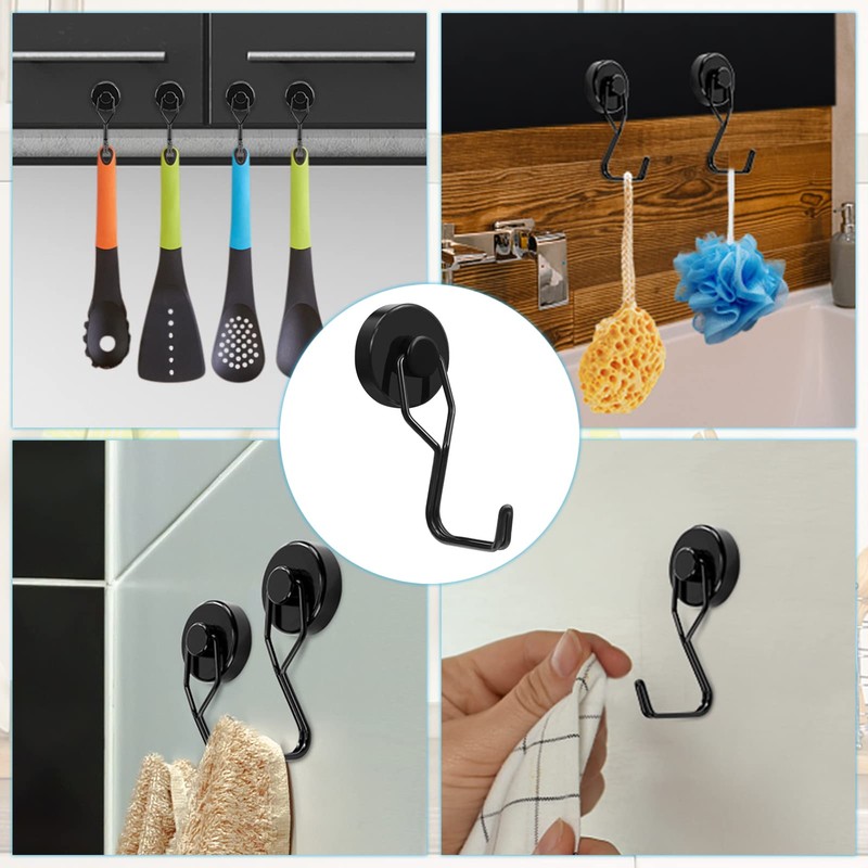 Aogarso Magnetic Hooks, Super Strong Magnets, Stainless Steel, Rust Resistant,
