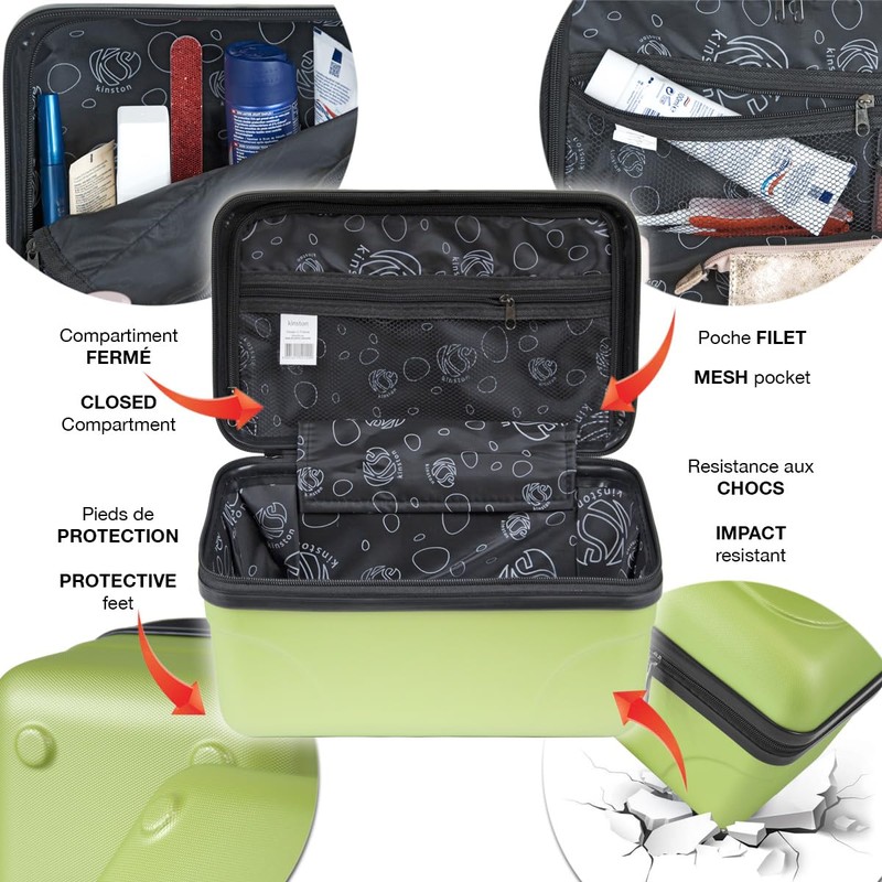 Kinston Large Capacity Travel Cosmetic Bag, Green