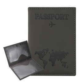 ILIYAH Passport Case Passport Holder Travel Wallet Passport Pouch British Passport Cover Passport Wallets Passport Bag(Deep Grey)