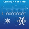 Minetom Christmas Snowflake Lights - 13ft 192LED Snowflake Icicle Lights
