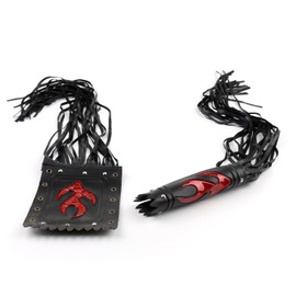 Mad Hornets Motorcycle Leather Handlebars Grip Lever Covers Fringe Clutch Brake for Cruiser, Black