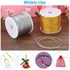 PATIKIL 100m/109yards Metallic Cord, 1 Roll 0.3mm Dia Tinsel Ornament