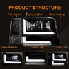 DimFlux LED DRL Headlight Assembly, Headlights Kit Compatible with 1992-1996