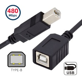 chenyang Printer Scanner Disk USB 2.0 Type B Male to Female Extension Cable 20cm