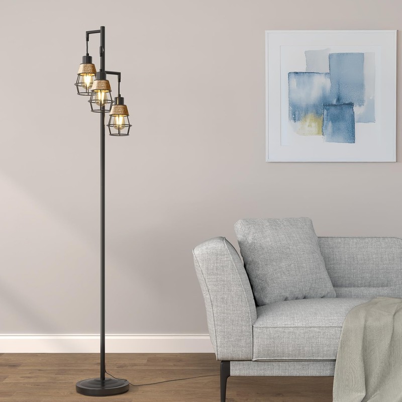 Oneach 68" Floor Lamps for Living Room, Stepless Dimmable Boho