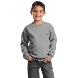 Port & Company Youth Core Fleece Crewneck Sweatshirt Athletic Heather