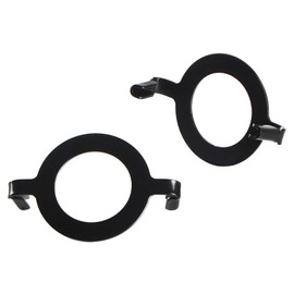 RUIAN E26 Phenolic Socket Lamp Harp Saddle Base 1-7/16" (36 mm) Lampshade Holder Non-Slip UNO Collar Ring Adapter for E26 Threaded Base 2Pcs, Black