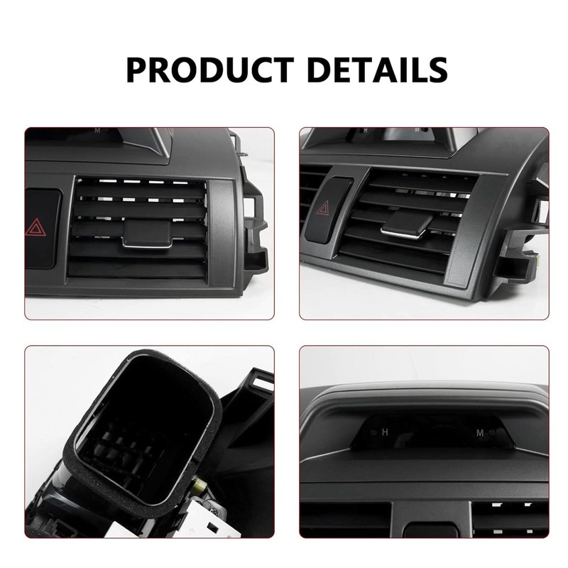 Center Dash A/C Air Vent Outlet Panel with Clock Compatible