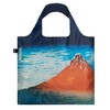 LOQI HO.RF Museum Hokusai's Reusable Shopping Bag, Polyester, Red Fuji,