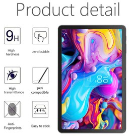 zukof [2 pieces For TCL Tab 10 Gen 2 Tempered Glass Screen Protector, 9H Hardness High Touch Anti-scratch Screen Saver for TCL Tab 10 Gen 2 10.4 inch Tablet, Case Friendly