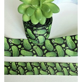 Unbranded 5/8, 7/8 & 1.5 (1YD) Pickle Grosgrain Ribbon Dill Pickle Cucumbers Kosher Pickle - 5/8 inch