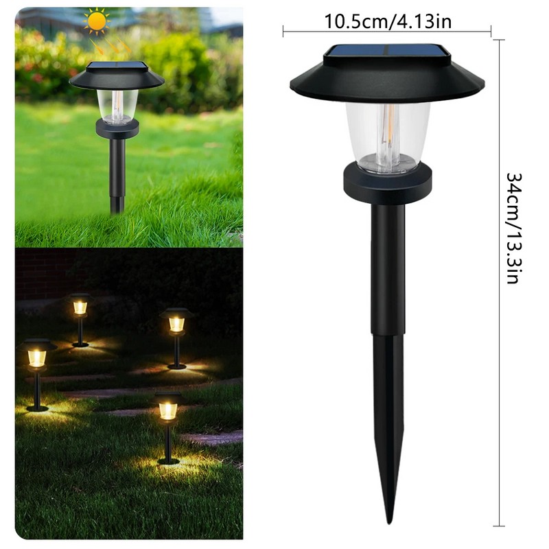 Solar Pathway Lights for Outdoor Decor – Waterproof Tungsten-Style Garden