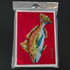 Caroline's Treasures Fish - Red Fish Woo Hoo Greeting Cards