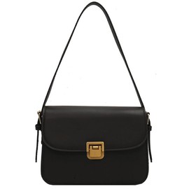 Arcade Women's Shoulder Bag, Crossbody Hanging, Small, Compact, Retro Design, PU Leather, For Work or School Commutes, Black