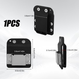 Drill Holder Clip for Tool Belt, Quick Grab or Hang Tape Measure Belt Clip Fits Up to 2" Tool Tape Measure Holder for Impact Driver Nailer Cordless Drills High-Altitude Work (Black)