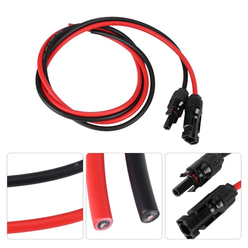 Garosa Juego de 2.5mm² de Conectores Par de Rojo, Negro