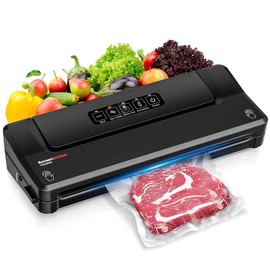 Bonsenkitchen VS2000 Vacuum Sealer for Wet and Dry Food Modes, Black