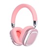 Wireless Bluetooth Headphones with Microphone, 10H Playtime, Noise Cancelling, HiFi Stereo Over Ear Headphones, Foldable Gaming Headset Lightweight Bluetooth 5.3 Headphones for Travel/Office - Color: Pink