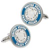 PinMart's Military U.S.C.G Coast Guard Cufflink Set - Silver