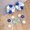 2 Pack Flower Hair Clips for Girls, Blue Hair Bows