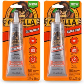 Gorilla Clear Grip Waterproof Contact Adhesive, 3 Ounce Tube, Clear, (Pack of 1)