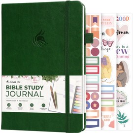 Clever Fox Bible Study Journal – Church Notes Notebook – Note Taking & Journaling Kit – Faith Based Religious Gifts & Accessories (Mystic Blue)