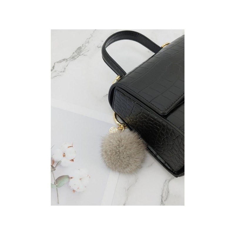 Lala 마이아 밍크털 키링참장식-그레이(MAIAKR004) Maia Mink Fur Keyring Charm -