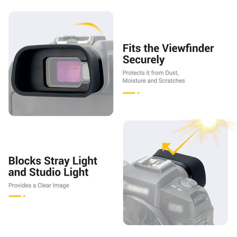 KIWIFOTOS Camera Extended Eyecup Eyepiece Compatible with Canon EOS R8