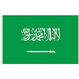 National Flags 5ft x 3ft with Grommets for Football Match Event in 2022, 32 Teams Flags Double Stitched Hem Polyester Flag for Indoor Outdoor Use (Saudi Arabia)