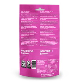 PureBites Mini Salmon Freeze Dried Dog Treats, 1 Ingredient, Made in USA, 1.7oz