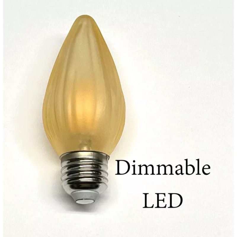 5pcs DIMMABLE LED GOLD FLAME Painted Bulbs for Antique and