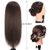ZOMOI ZOMOI Mannequin Head with 80% Real Human Hair 26-28'