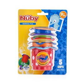 Nuby 5-Piece Splish Splash Bath Time Stacking Cups