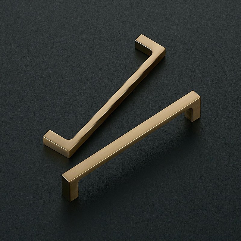 Ravinte Champagne Bronze Kitchen Square Cabinet Handles 5 Inch 10