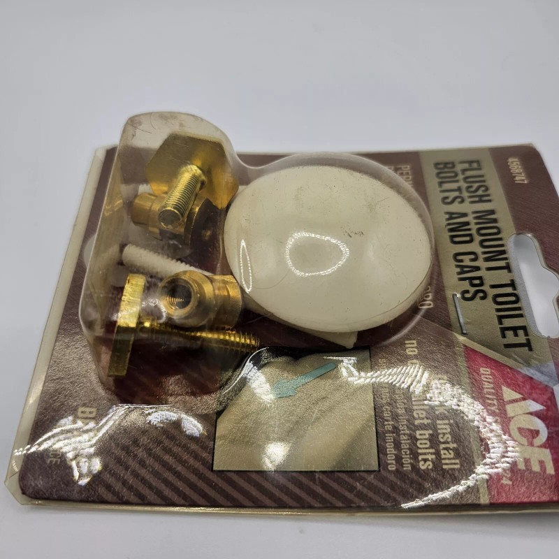 ACE Flush Mount Toilet Bolts And Caps Brass #4568747