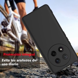 QWYJ Funda para Honor Magic 7 Lite 5G y X9C y X6 Pro Case Protectora de TPU Suave Ultrafina Matte Minimalista Carcasa para Honor Magic 7 Lite 5G y X9C y X6 Pro Funda Liso(Negro)