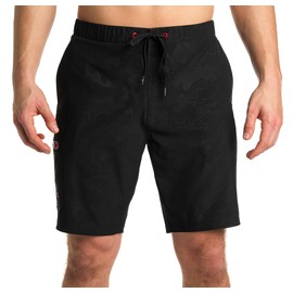 ZeroXposur Mens Tsunami Swim Shorts with Liner 9 Inch - Mens Swim Trunks Black - Mens Swimming Trunks (Black Nova, XX-Large)