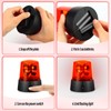 QCDENG 2PCS Red 360 Degree Rotating Strobe Light, Flashing Police