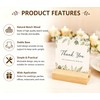 12pcs 2.75x1.38 Inch Wood Table Number Stands Card Holder for