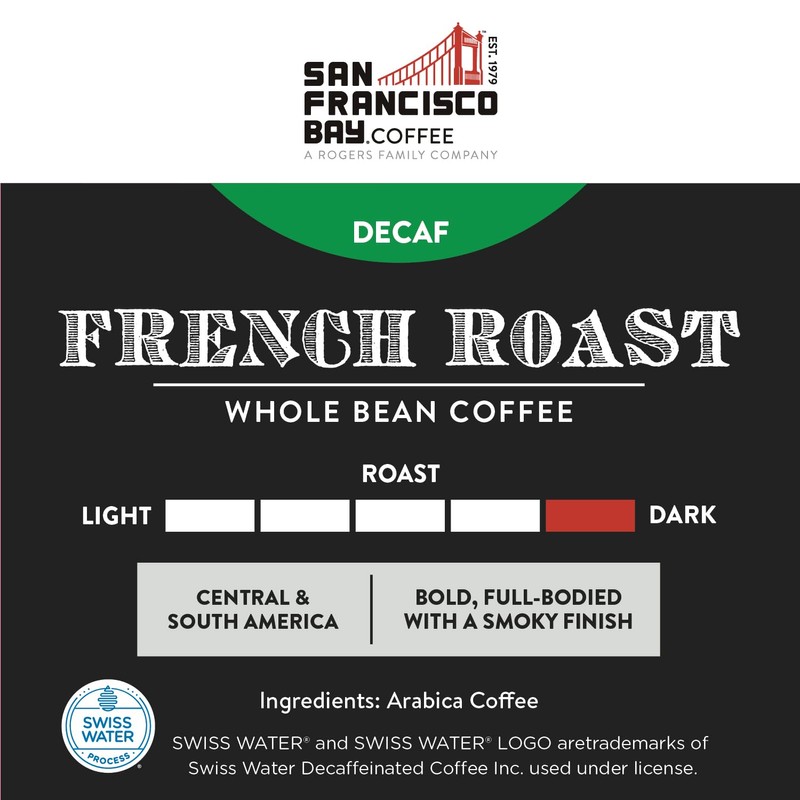 SAN FRANCISCO BAY Coffee DECAF French Roast Whole Bean 2LB