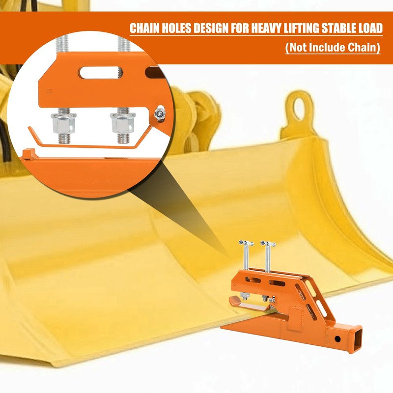 EBESTTECH Tractor Bucket Receiver Hitch 2 inch Clamp on Trailer