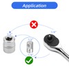 2 Pcs 1/4 to 1/2 Socket Adapter 1/4 Drive-to 1/2