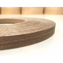 Edge Supply Walnut 13/16" X 250' Roll Preglued. Walnut Edge Banding, Iron on with Hot Melt Adhesive. Flexible Wood Veneer Walnut Edging Sanded to Perfection. Easy Application, Made in USA.