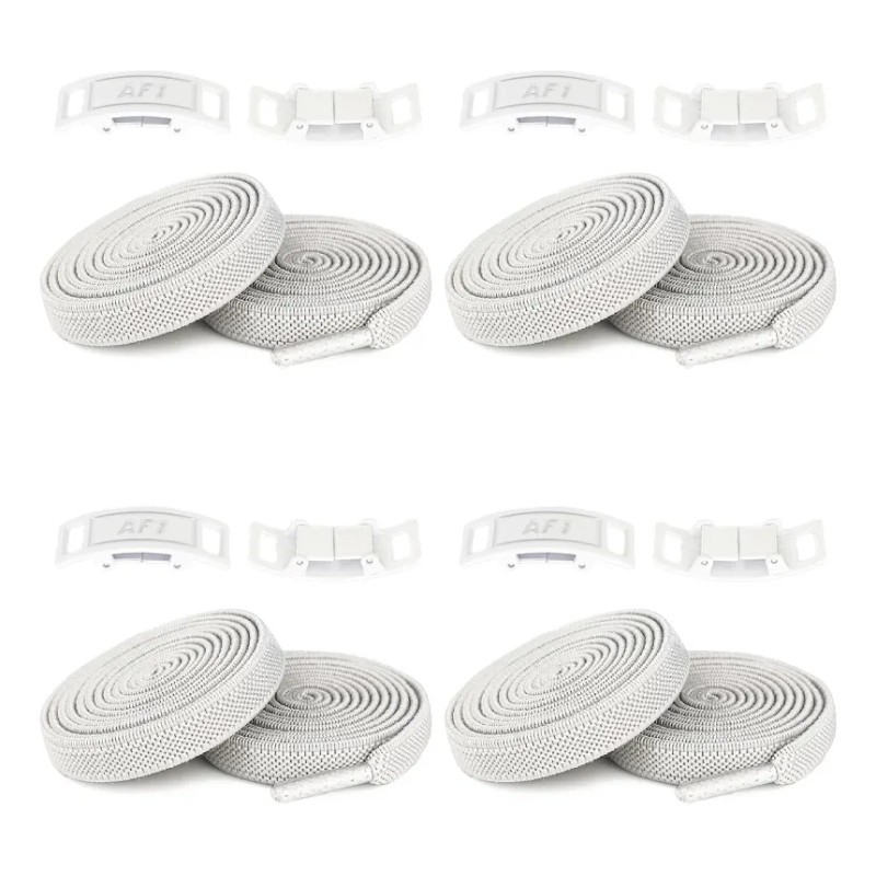 4 Pares Lazy Agujetas Sin Nudo Elásticas Hebilla