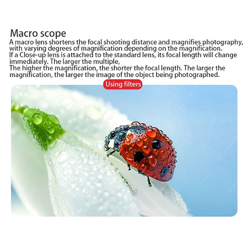 Macro Lens Magnetic HD Coating Anti Scratch Lightweight 2‑2.5CM Focusing