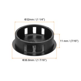 sourcing map 32PCS 32mm/1.26" Black Plastic Hole Plugs, Flush Type Panel Hole Plugs Insert End Caps for Locking Hole Tubes Furniture Cabinet